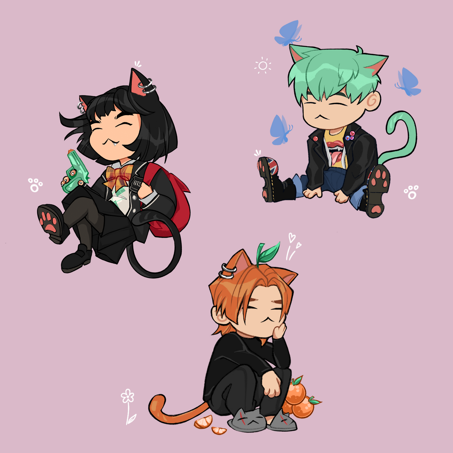 Min Meow Stickers